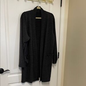 Woolx Kinsley Gray Open Front Cardigan